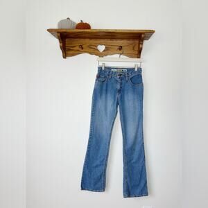Vintage Y2K Mudd Women's Mid Rise Bootcut Blue Jeans Size 4/26